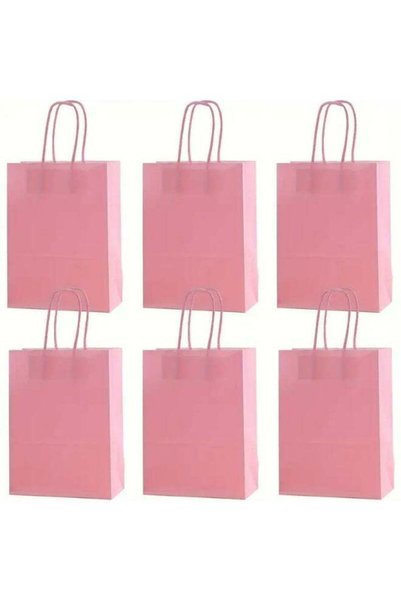 Generic 6pcs Colorful Kraft Paper Gift Bag with Handle, Suitable for Birthday...