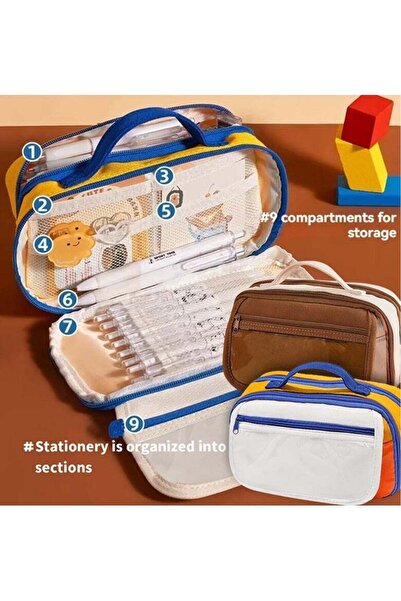 Generic 2 pcs Large Capacity School Pencil Case, Big Stationery Pencil Bag fo...