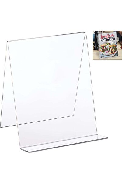 Generic ARS® Clear Acrylic Book Stand - Transparent Tabletop Cookbook Holder ...