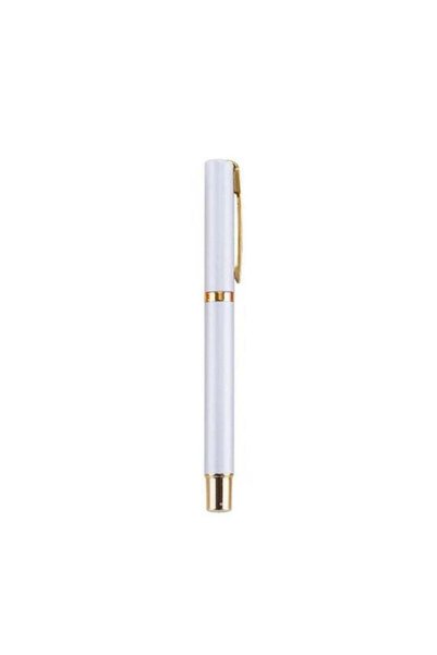 Generic Student ballpoint pen set, 1 box, ceramic white/gold trim