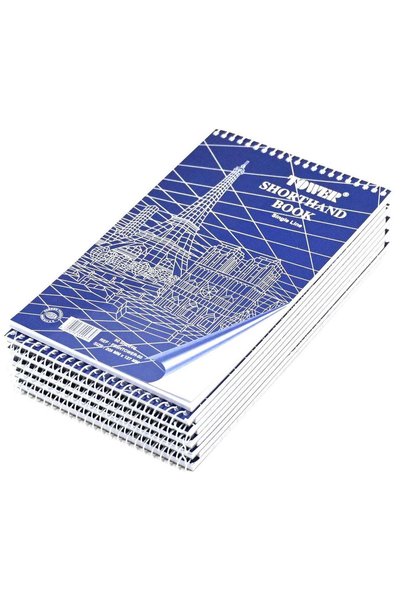 Generic 20-Piece Spiral Tower Shorthand Books, Single Ruled (50 Sheets x 20-P...