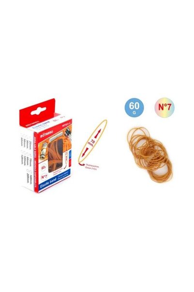 Generic MOTARRO MF001-5 Elastic Rubber Bands, Size N°7 (70mm), 60g Box – Heav...