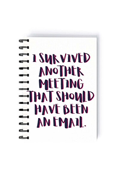 Generic Spiral A5 Notebook Funny Quote Office Life Meeting Should be Email Wh...