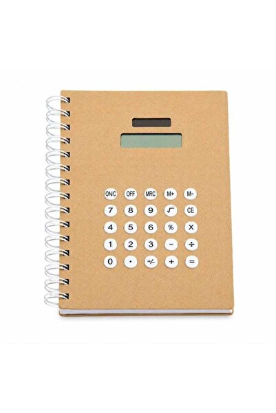 Generic Calculator Spiral Notebook, Ruled Writing Notebook with Built-In Calc...