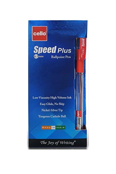 Generic 12-Piece Speed Plus Ballpoint Pen 0.7mm Tip Red ink