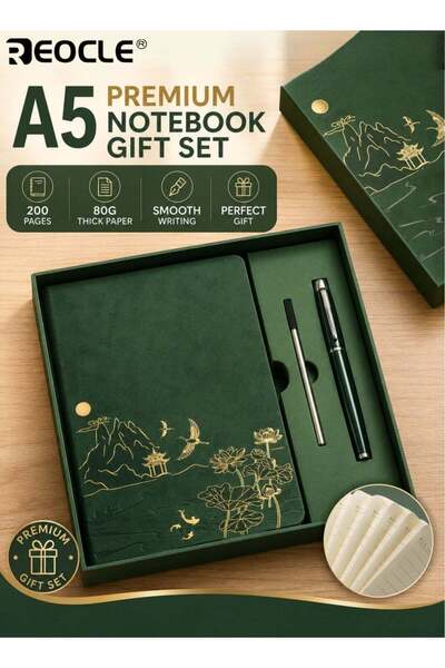 Generic Notebook and Pen Set with PU Cover and Skin Feel Design Meeting Notep...