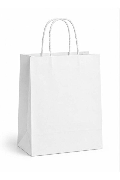 Generic Gift Bag Medium (25 bags), 21 x 11 x 27 cm | White | For Gifts, Parti...