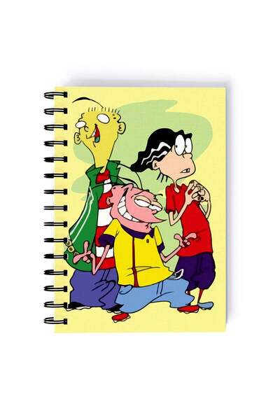 Generic Ed Edd And Eddie Cartoon Printed Spiral A5 Notebook Pink/Yellow/Blue