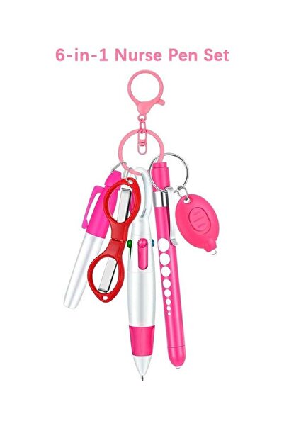 Generic 6 Pcs Nurse Pen Set Include Permanent Marker Pen Retractable Ballpoin...