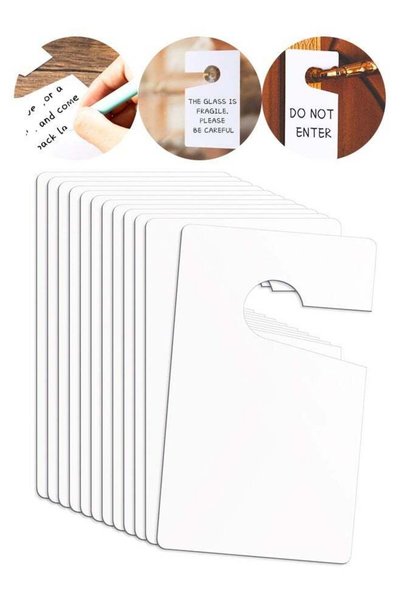 Generic 12PCS Thick Parking Permit Hang Tags,Blank Weatherproof Hanging Pass ...