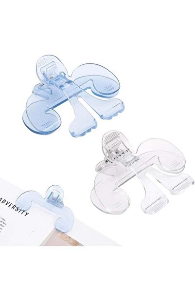 Generic 2 Pcs Book Page Holders for Reading, Transparent Books Clip Adopts 12...
