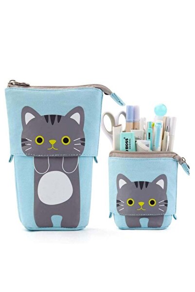 Generic Telescopic Pencil Holder and Organizer Bag Canvas PU Makeup Pouch for...