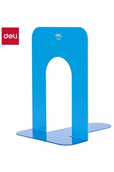Generic Deli E9262 Heavy-Duty Steel Bookend, 7.5", Blue, Non-Skid Padded Base...