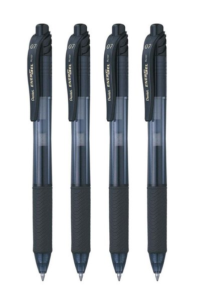 Generic 4-Piece Energel Gel Ink Pen 0.7mm Tip Black Ink