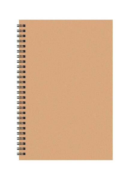 Generic ORiTi Retro Simple Coil Sketch Painting Notepad Brown