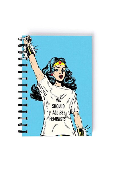 Generic Spiral A5 Notebook Wonder Woman Themyscira Feminist Design Super Woman