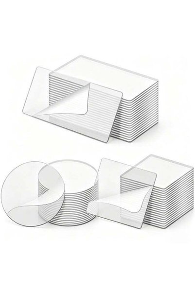 Generic 120 Pcs Double Sided Adhesive Pads, Nano Gel Clear, Sticky Tack Doubl...