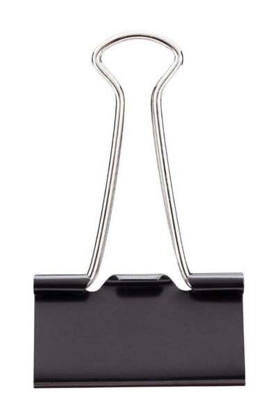 Generic 12-Piece Paper Clip Set Black/Silver