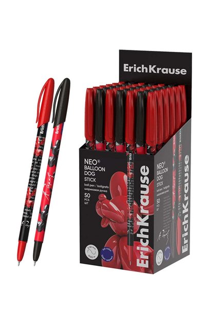 Generic 50-Piece Neo Balloon Dog Stick Ballpoint Pen 0.7mm Tip Blue Ink