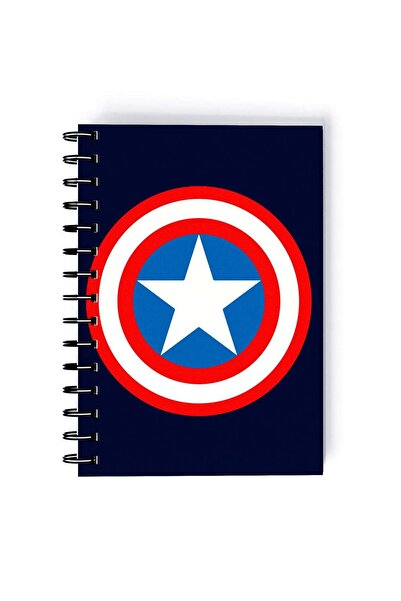 Generic Spiral A5 Notebook Captain America Steve Rogers MCU Super Soldier Vib...