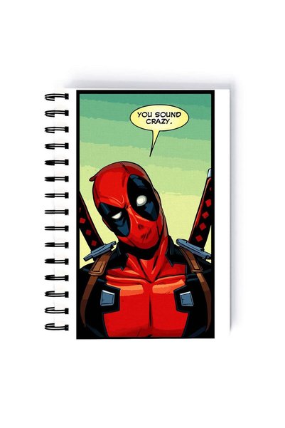Generic Spiral A4 Notebook Dead Pool Funny Ryan Reynolds Mask Deadpool