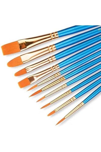 Generic 10-Piece Paint Brush Set for Acrylic, Watercolor & Oil Painting – Nyl...