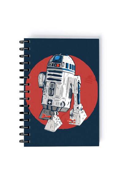 Generic Spiral A5 Notebook Star Wars R5-D4 Blue and Red Mandalorian