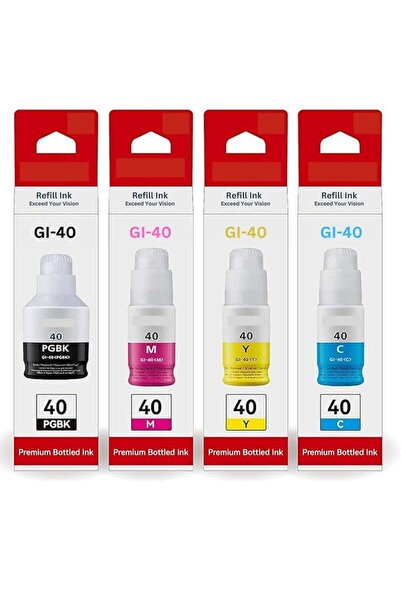 Generic GI-40 For Pixma G6040 G5040 GM2040 Black/Cyan/Magenta/Yellow 4-Pack P...
