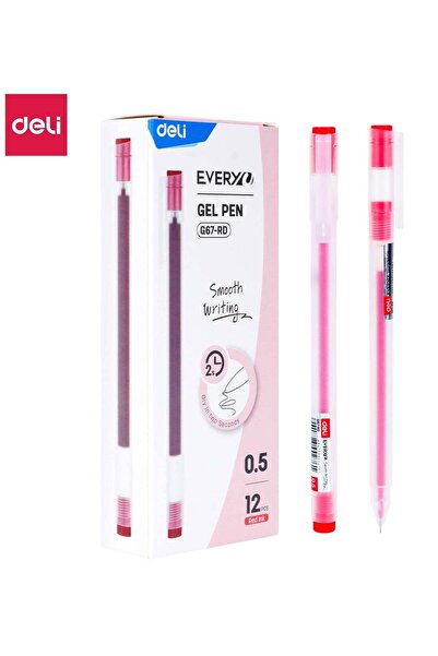 Generic Deli EG67-RD Gel Pen 0.5mm 12pcs - ideal for daily writing