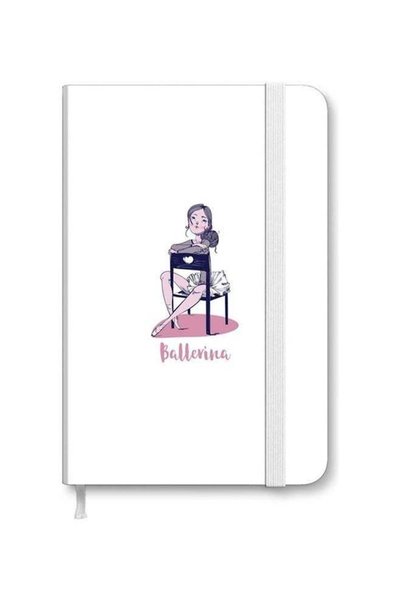 Generic Designer A5 Thick Hardcover Notebook - Ballerina Multicolour