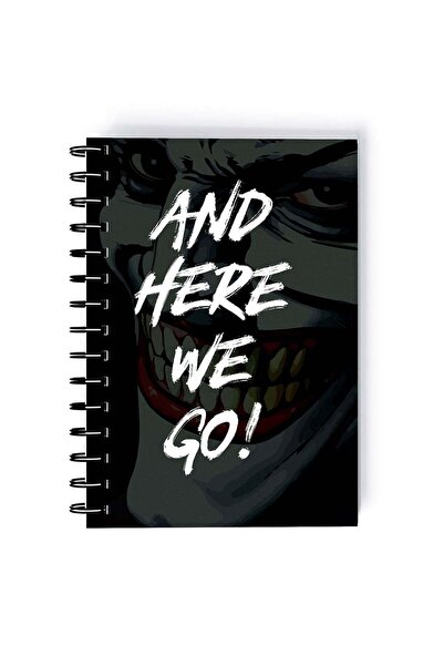 Generic Spiral A5 Notebook Here We Go Joker Comic Book Series Neon Aesthetic