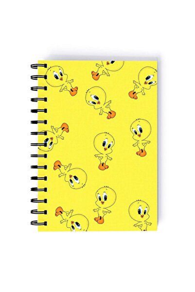 Generic Spiral A5 Notebook 90s Cartoon Aesthetic Retro Looney Tunes Tweety Bi...