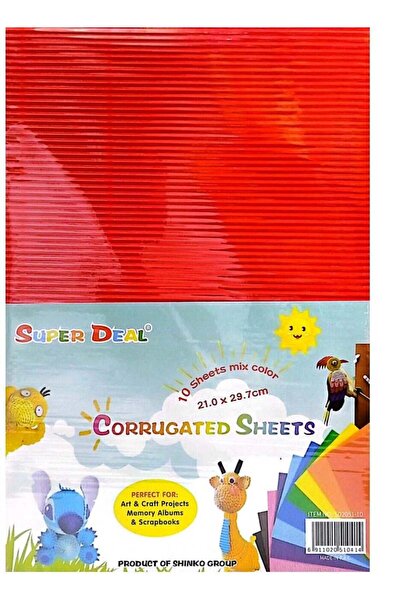 Generic 10 Sheets A4 Corrugated Sheets Multicolor