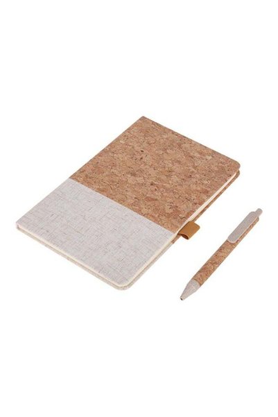 Generic Notebook With Pen Brown/White