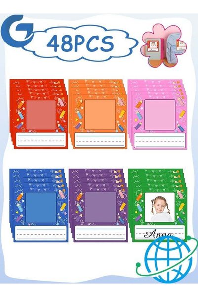 Generic Self-Adhesive Waterproof Name Label Stickers 48 Pcs Adhesive Desk Nam...
