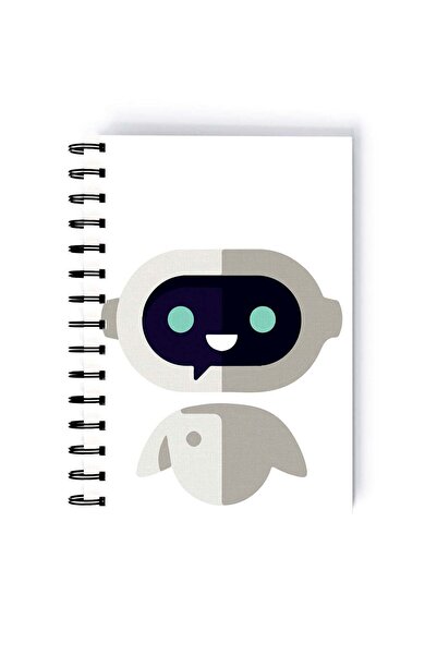 Generic Wall E Robotics Printed Spiral A5 Notebook Yellow/Brown/Black