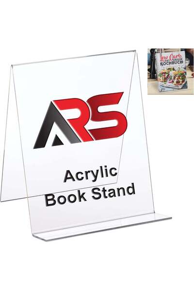 Generic ARS Acrylic Book Stand - Transparent Cookbook Holder, DIN A4, Sturdy ...