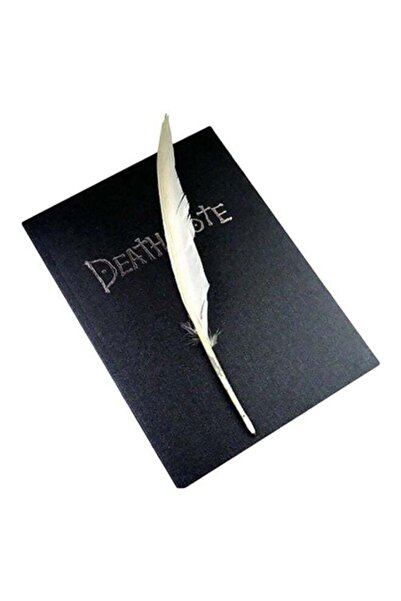 Generic Death Note Yagami Light Cosplay Notebook with Feather Pen Black/White