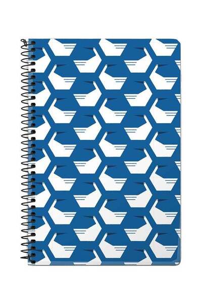 Generic Loose Goose A5 Spiral Notebook White/Blue