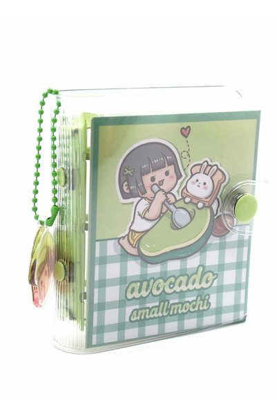 Generic Mini Transparent Notebook with Keychain, Soft PVC Binder Cover, 3 Rin...