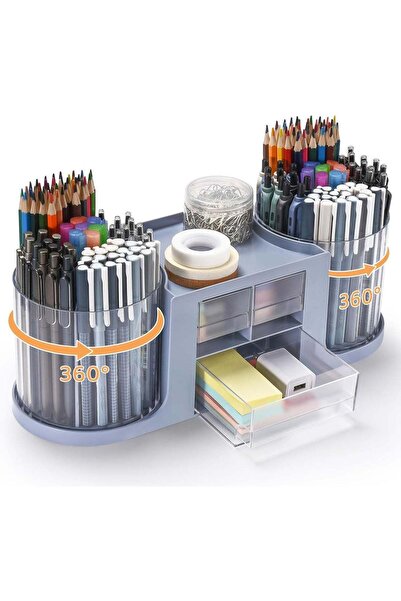Generic Rotating Desk Organizer with 2 Pen Holder, Desk Organizers and Access...