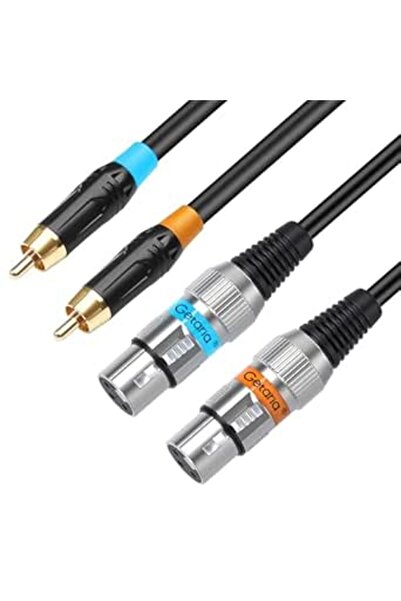 GENERAL Dual XLR to RCA cable, Heavry Duty Dual XLR Female to Dual RCA Male C...
