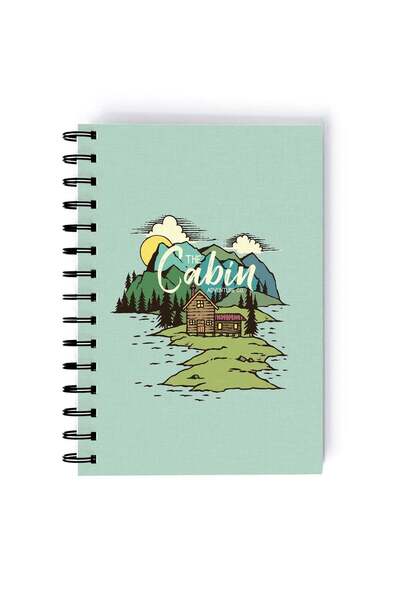 Generic Spiral A5 Notebook Camping Adventure Cabin Life Mountains
