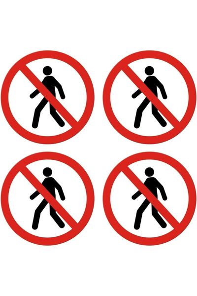 Generic ARS® No Trespassing/No Pedestrians Warning Sign Self Adhesive Peel an...