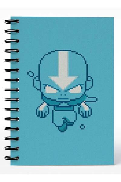 Generic Wirebound Spiral Notebook Pixel Art Avatar Aang From The Last Airbend...