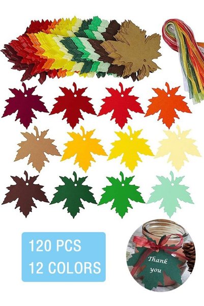 Generic 120 Pcs Maple Leaves Gift Tags, Autumn Gift Tags Maple Leaf Gift Tags...