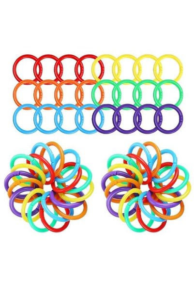 Generic 120 Pieces Plastic Binder Rings for Cards, Documents or Office Use Mu...