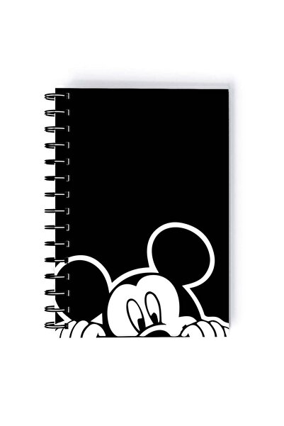 Generic Spiral A5 Notebook Mickey Mouse Black and White Contemporary Pop Art ...