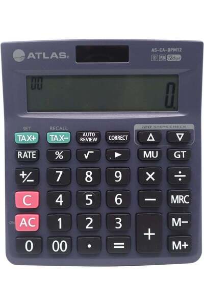 Generic Atlas 12-Digit Desktop Calculator, 120-Step Check & Correct, Dual Pow...
