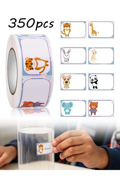 Generic Animal Roll Name Tags Stickers Self Adhesive Labels Personalized Bord...